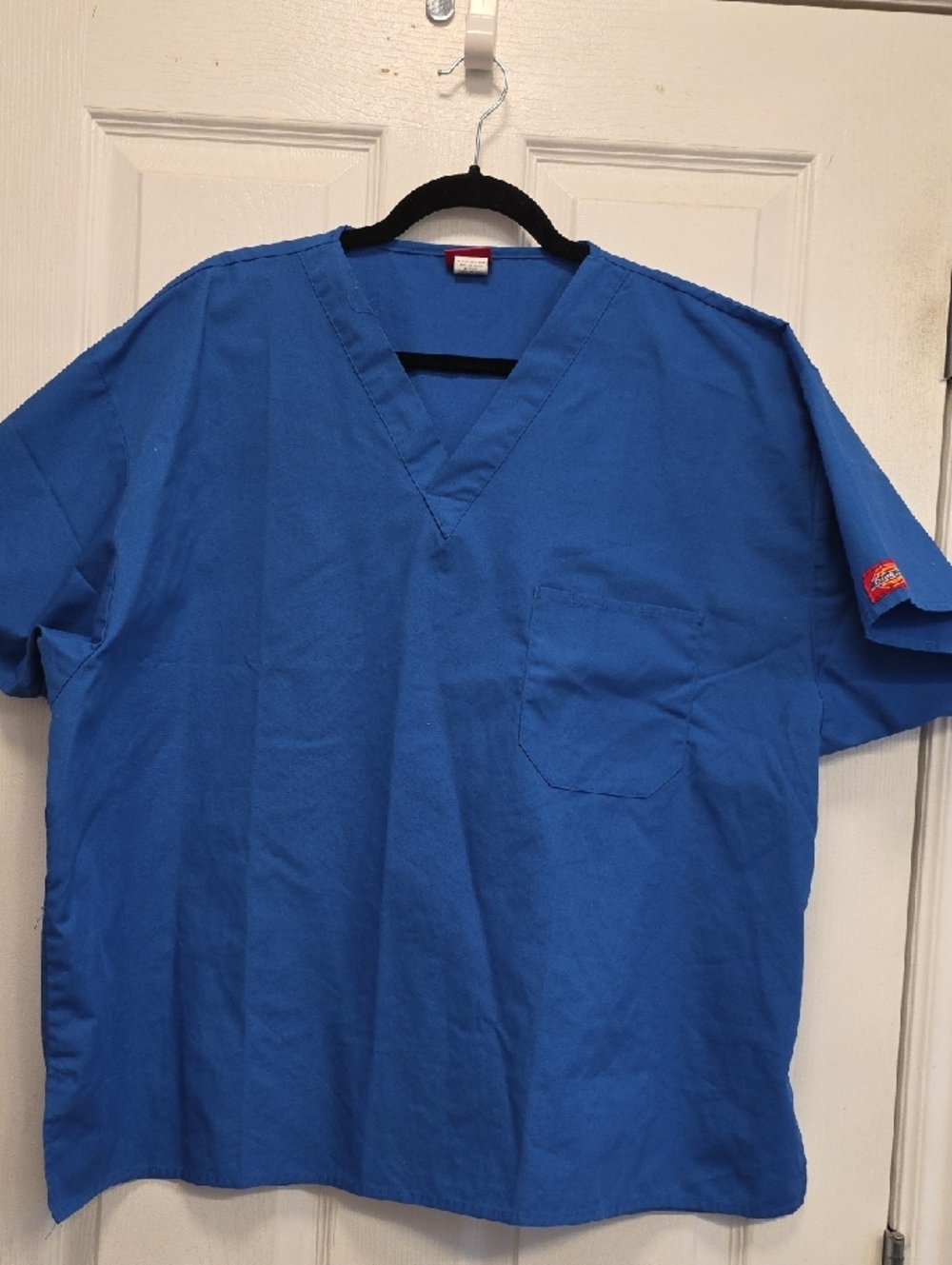 Dickies Blue V-Neck Short Sleeve Medical Scrub Top